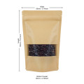 50g Window Kraft Paper Stand Up Pouch/Bag with Zip Lock [GP1] (100 per pack)