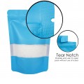 100x150mm Window Dark Blue Matt Stand Up Pouch/Bag With Zip Lock (100 per pack)