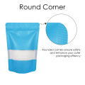 140x200mm Window Dark Blue Matt Stand Up Pouch/Bag With Zip Lock (100 per pack)