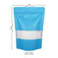 140x200mm Window Dark Blue Matt Stand Up Pouch/Bag With Zip Lock (100 per pack)