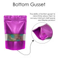 100x150mm Window Purple Matt Stand Up Pouch/Bag With Zip Lock (100 per pack)