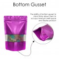 180x260mm Window Purple Matt Stand Up Pouch/Bag With Zip Lock (100 per pack)