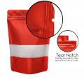120x200mm Window Red Matt Stand Up Pouch/Bag With Zip Lock (100 per pack)