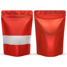 200x300mm Window Red Matt Stand Up Pouch/Bag With Zip Lock (100 per pack)