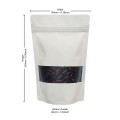 250g Window White Matt Stand Up Pouch/Bag with Zip Lock [SP4] (100 per pack)