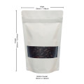 [Sample] 500g Window White Matt Stand Up Pouch/Bag with Zip Lock [SP5]