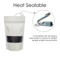 70g Window White Matt Stand Up Pouch/Bag with Zip Lock [SP2] (100 per pack)