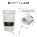 70g Window White Matt Stand Up Pouch/Bag with Zip Lock [SP2] (100 per pack)