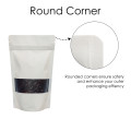750g Window White Matt Stand Up Pouch/Bag with Zip Lock [SP11] (100 per pack)