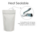 100g White Matt Stand Up Pouch/Bag with Zip Lock [SP9] (100 per pack)