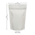 [Sample] 1kg White Matt Stand Up Pouch/Bag with Zip Lock [SP6]