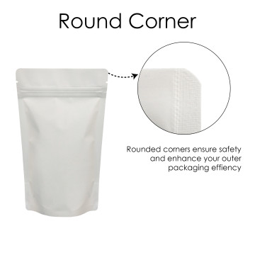 [Sample] 250g White Matt Stand Up Pouch/Bag with Zip Lock [SP4]