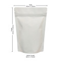 250g White Matt Stand Up Pouch/Bag with Zip Lock [SP4] (100 per pack)