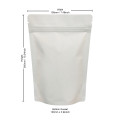 500g White Matt Stand Up Pouch/Bag with Zip Lock [SP5] (100 per pack)