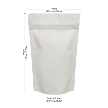 70g White Matt Stand Up Pouch/Bag with Zip Lock [SP2] (100 per pack)