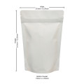 750g White Matt Stand Up Pouch/Bag with Zip Lock [SP11] (100 per pack)