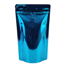 250g Blue Shiny With Valve Stand Up Pouch/Bag with Zip Lock [SP4] (100 per pack)