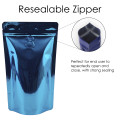 500g Blue Shiny With Valve Stand Up Pouch/Bag with Zip Lock [SP5] (100 per pack)