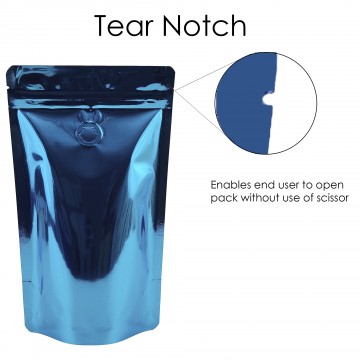 1kg Blue Shiny With Valve Stand Up Pouch/Bag with Zip Lock [SP6]