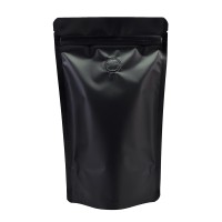 100g Black Matt With Valve Stand Up Pouch/Bag with Zip Lock [SP9]