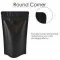 70g Black Matt With Valve Stand Up Pouch/Bag with Zip Lock [SP2]