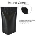 3kg Black Matt With Valve Stand Up Pouch/Bag with Zip Lock [SP7] (100 per pack)