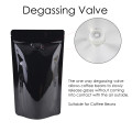 150g Black Shiny With Valve Stand Up Pouch/Bag with Zip Lock [SP3] (100 per pack)