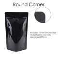 500g Black Shiny With Valve Stand Up Pouch/Bag with Zip Lock [SP5] (100 per pack)