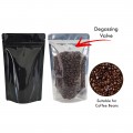 70g Clear / Black Shiny With Valve Stand Up Pouch/Bag with Zip Lock [SP2]