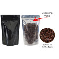 250g Clear / Black Shiny With Valve Stand Up Pouch/Bag with Zip Lock [SP4] (100 per pack)