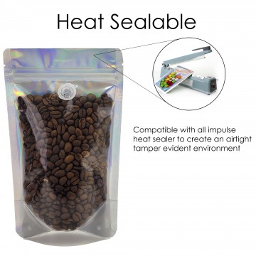 1kg Clear / Holographic With Valve Stand Up Pouch/Bag with Zip Lock [SP6]