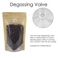 250g Kraft Paper One Side Clear With Valve Stand Up Pouch/Bag with Zip Lock [SP4]