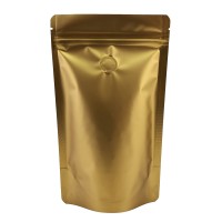150g Matt Gold with Valve Stand Up Pouch/Bag with Zip Lock [SP3]