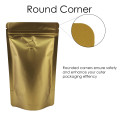 250g Gold Matt With Valve Stand Up Pouch/Bag with Zip Lock [SP4] (100 per pack)