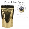 70g Gold Shiny With Valve Stand Up Pouch/Bag with Zip Lock [SP2]