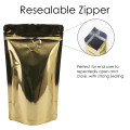 250g Gold Shiny With Valve Stand Up Pouch/Bag with Zip Lock [SP4] (100 per pack)