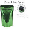 250g Green Shiny With Valve Stand Up Pouch/Bag with Zip Lock [SP4] (100 per pack)