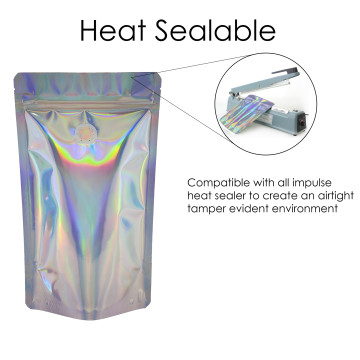 250g Holographic With Valve Stand Up Pouch/Bag with Zip Lock [SP4] (100 per pack)