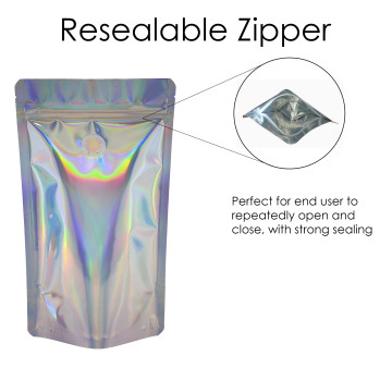 250g Holographic With Valve Stand Up Pouch/Bag with Zip Lock [SP4]