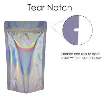 250g Holographic With Valve Stand Up Pouch/Bag with Zip Lock [SP4]