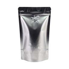 250g Silver Matt With Valve Stand Up Pouch/Bag with Zip Lock [SP4] (100 per pack)