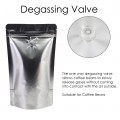 100g Silver Matt With Valve Stand Up Pouch/Bag with Zip Lock [SP9]