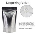 250g Silver Matt With Valve Stand Up Pouch/Bag with Zip Lock [SP4] (100 per pack)