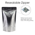 100g Silver Matt With Valve Stand Up Pouch/Bag with Zip Lock [SP9] (100 per pack)