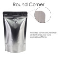 1kg Silver Matt With Valve Stand Up Pouch/Bag with Zip Lock [SP6] (100 per pack)