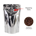 150g Silver Shiny With Valve Stand Up Pouch/Bag with Zip Lock [SP3] (100 per pack)