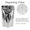 100g Silver Shiny With Valve Stand Up Pouch/Bag with Zip Lock [SP9]