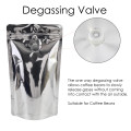 500g Silver Shiny With Valve Stand Up Pouch/Bag with Zip Lock [SP5] (100 per pack)