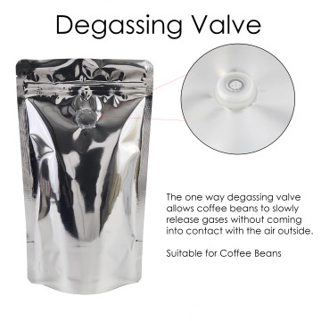 70g Silver Shiny With Valve Stand Up Pouch/Bag with Zip Lock [SP2] (100 per pack)