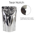 70g Silver Shiny With Valve Stand Up Pouch/Bag with Zip Lock [SP2] (100 per pack)